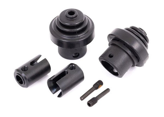 Traxxas Drive cup, front or rear (hardened steel) (for differential pinion gear)/ driveshaft boots (2)/ boot retainers (2) TRA9587
