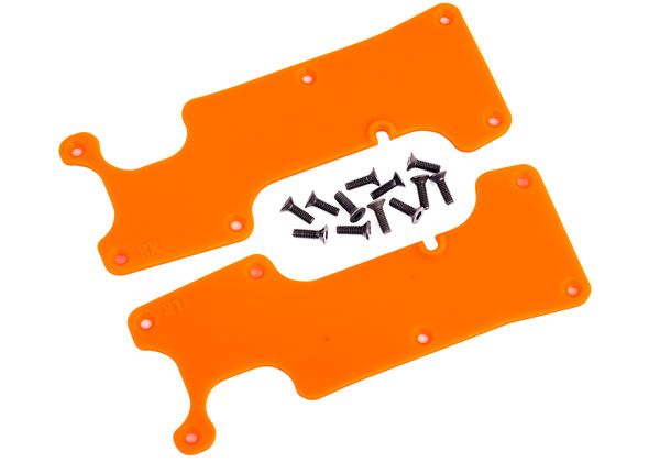 Traxxas Suspension arm covers, orange, rear (left and right)/ 2.5x8 CCS (12) TRA9634T