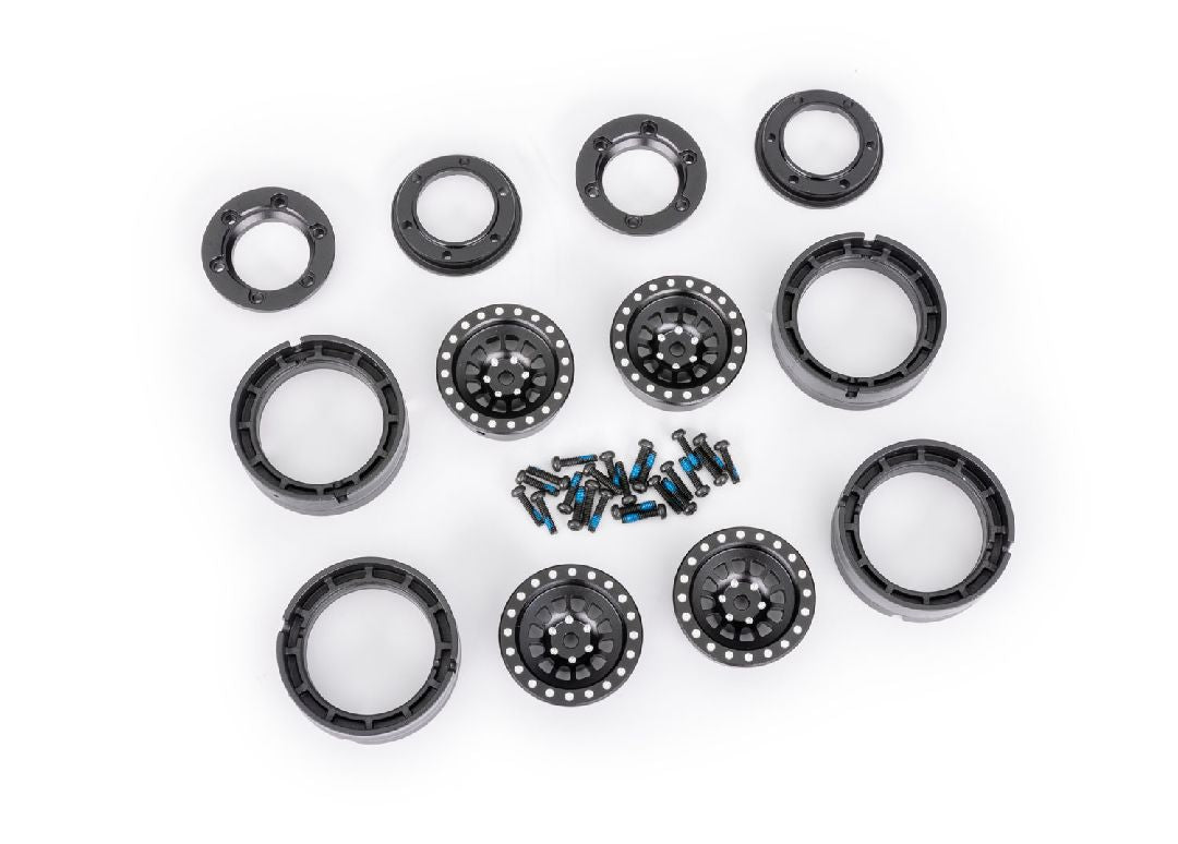 Traxxas Wheels, 1.0”, 6061-T6 aluminum (black-anodized) (4) TRA9881-BLK
