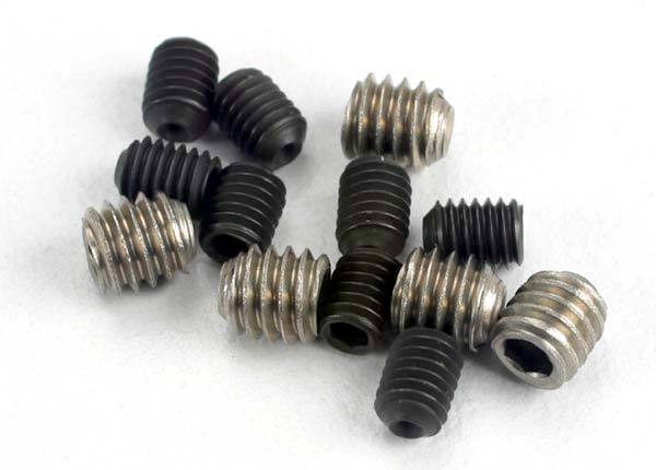 TRA1548 Traxxas Set (grub) screws, 3x4mm (8)/ 4x4mm (stainless) (4)