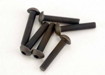 Traxxas 3x15mm Button Head Screws(Hex Drive) (6 TRA2579