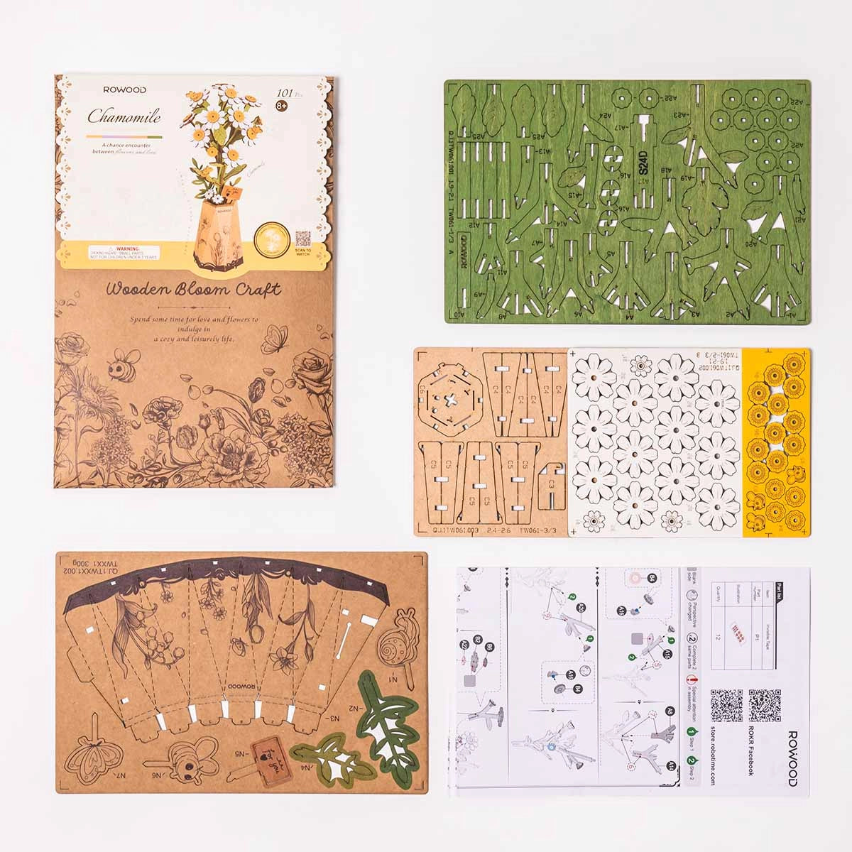 Rowood DIY Chamomile 3D Wooden Puzzle TW061