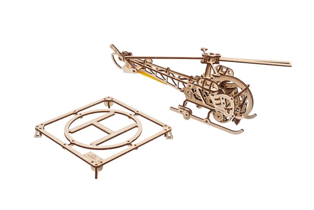 UGears Mini Helicopter - 167 Pieces (Easy) 70225