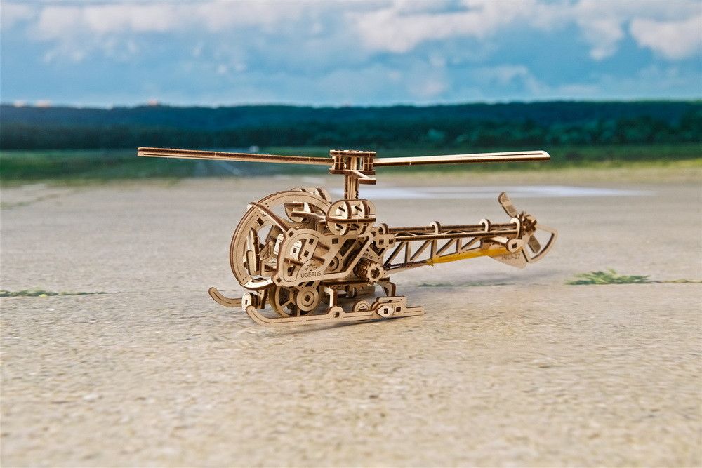 UGears Mini Helicopter - 167 Pieces (Easy) 70225